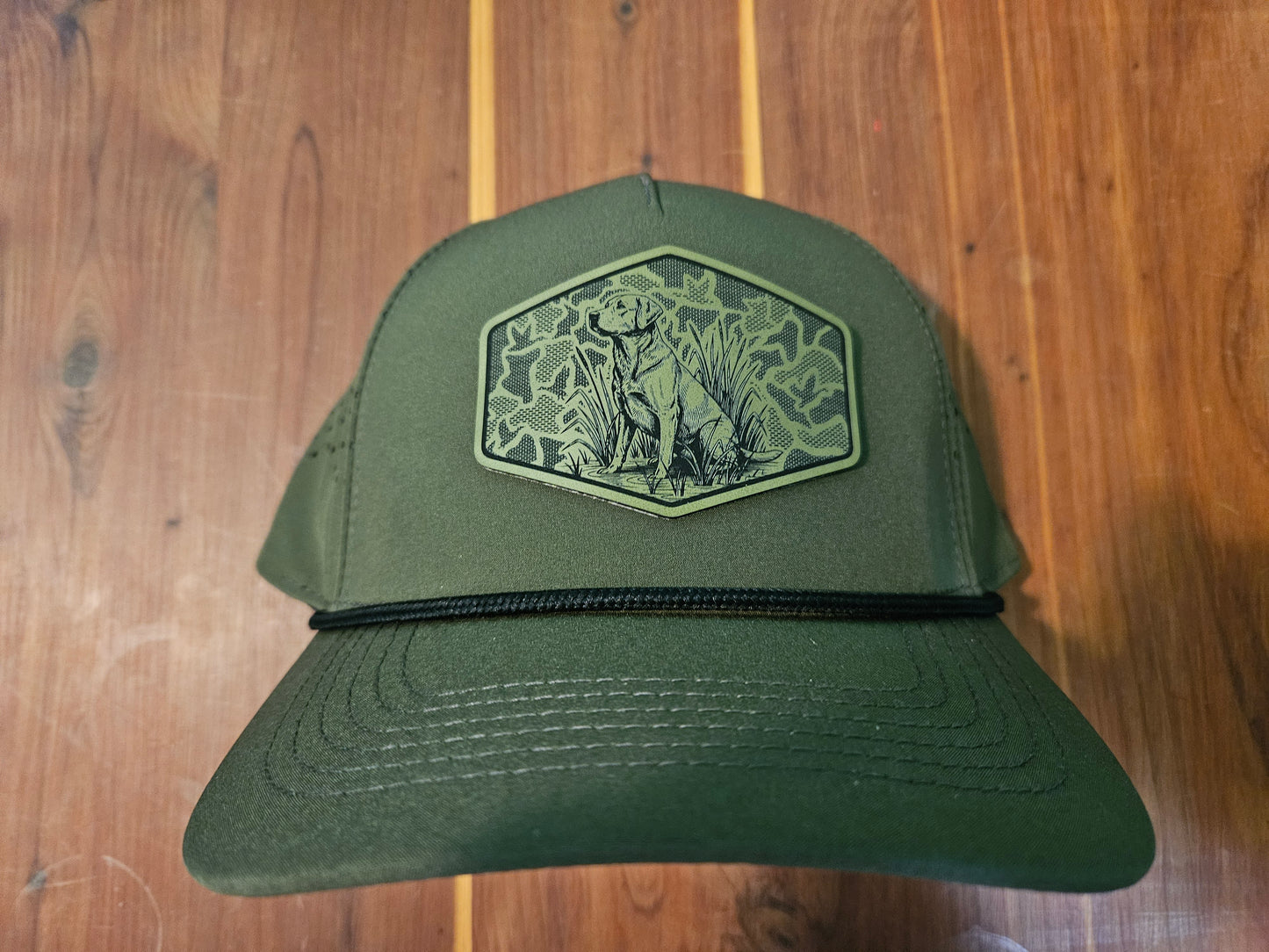 Camo Retriever Hunting Dog SVG - Laser Engraving File for Hat Patches