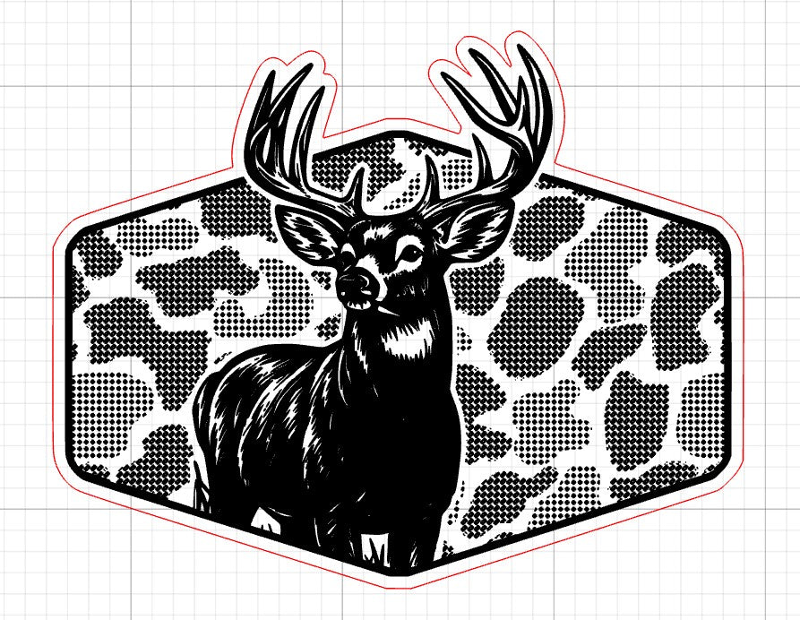 Deer Hunter SVG - Laser Engraving File for Hat Patches