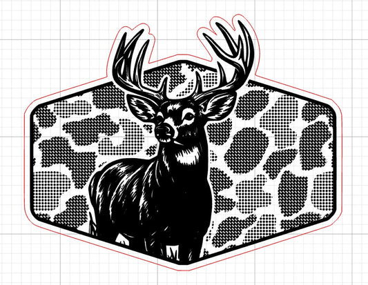 Deer Hunter SVG - Laser Engraving File for Hat Patches