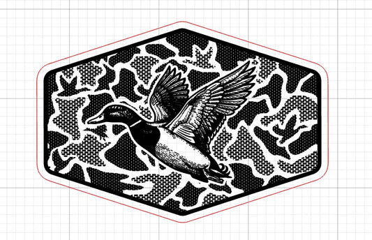 Camo Duck Hunting SVG - Laser Engraving File for Hat Patches