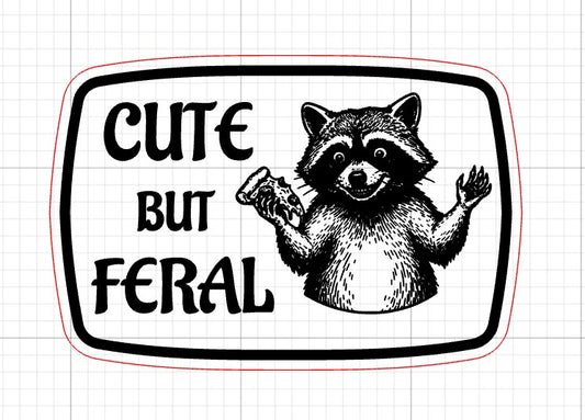 Cute but Feral SVG - Laser Engraving File for Hat Patches