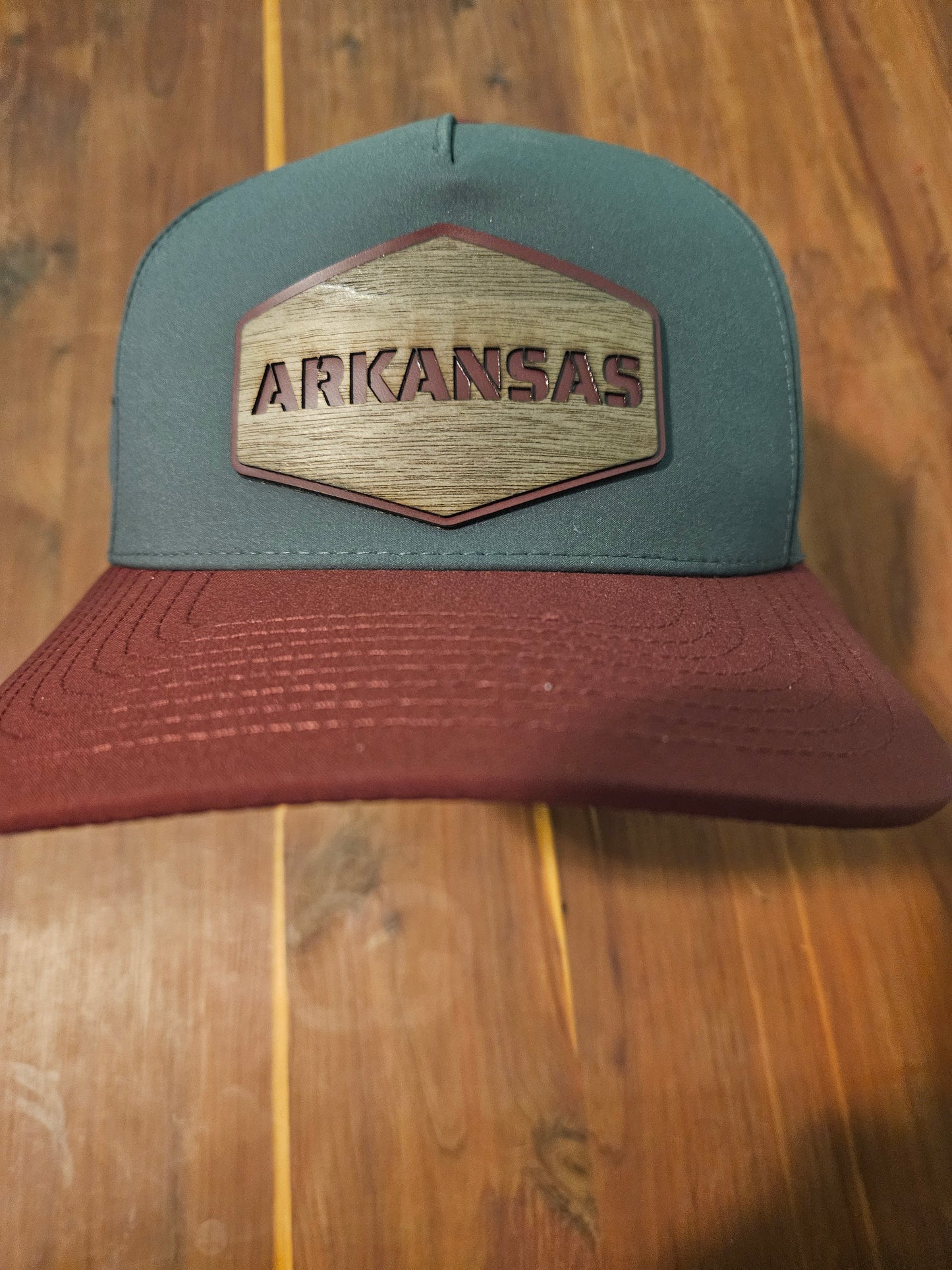 ARKANSAS Wood Patch Trucker Hat