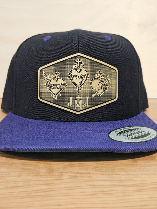 Holy Family Hearts Patch Hat – Jesus, Mary & Joseph